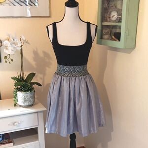 Marquis Silver Mini Skater Dress for Cocktail Nights